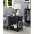 Convenience Concepts Oxford One-Drawer End Table in Black Wood Finish