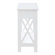 Oxford Flip Top End Table with Charging Station in White Wood Finish