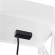 Oxford Flip Top End Table with Charging Station in White Wood Finish