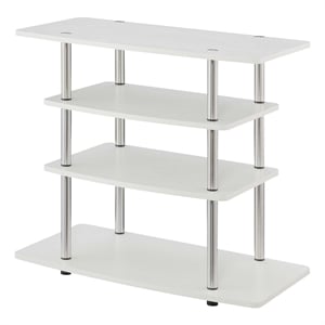 Convenience Conepts Designs2Go No-Tools Highboy 32&quot TV Stand in White Wood