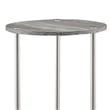 Convenience Concepts Designs2Go No-Tools Two-Tier Round End Table in Gray Wood