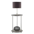 Convenience Concepts Designs2Go No-Tools Two-Tier Round End Table in Gray Wood