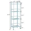 Convenience Concepts Xtra Storage Four-Tier Folding Shelf with Green Metal Frame