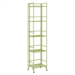 Convenience Concepts Xtra Storage Five-Tier Folding Shelf with Green Metal Frame