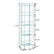 Convenience Concepts Xtra Storage Five-Tier Folding Shelf in Green Metal