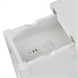 American Heritage Flip-Top End Table with Charging Station in White Wood Finish