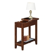 American Heritage Flip-Top End Table with Charging Station in Espresso Wood