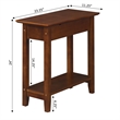 American Heritage Flip-Top End Table with Charging Station in Espresso Wood