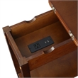 American Heritage Flip-Top End Table with Charging Station in Espresso Wood
