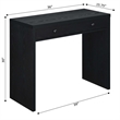 Convenience Concepts Northfield 36-inch Desk with Drawer in Black Wood Finish