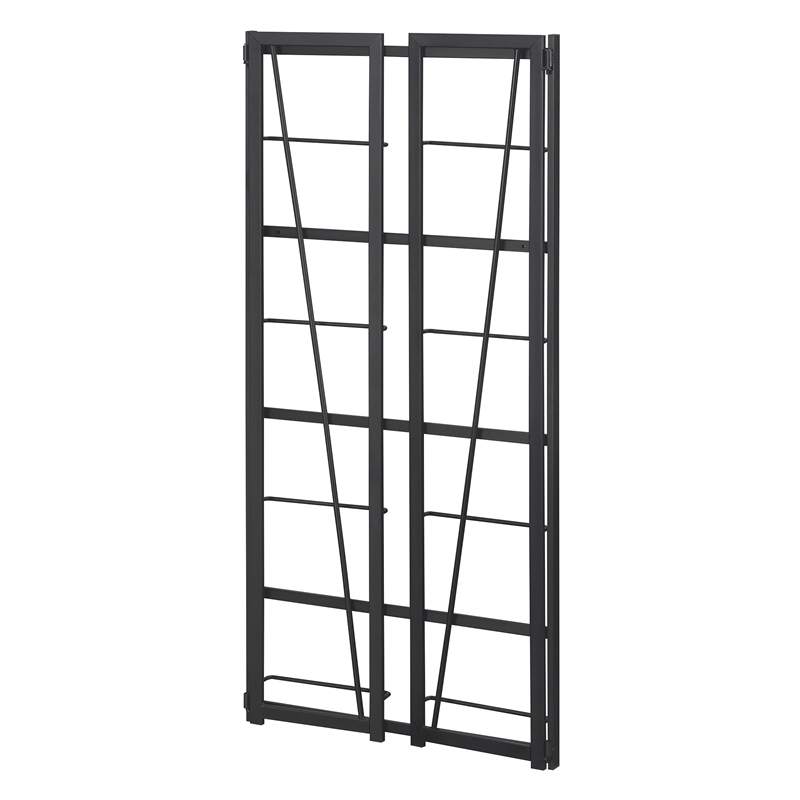 Convenience Concepts Xtra Folding Four-Tier Bookshelf in Espresso Wood Finish