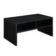 Northfield Admiral Deluxe Coffee Table with Shelves in Black Wood Finish