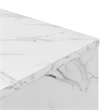 Northfield Admiral Deluxe Coffee Table with Shelves in White Marble Wood Finish