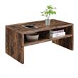 Northfield Admiral Deluxe Coffee Table with Shelves in Nutmeg Wood Finish