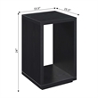 Convenience Concepts Northfield Admiral End Table with Shelf in Black Wood