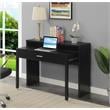 Newport JB Console/Sliding Desk with Drawer and Riser in Black Wood Finish