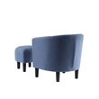 Take-a-Seat Churchill Accent Chair with Ottoman in Blue Fabric