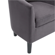 Take-a-Seat Churchill Accent Chair with Ottoman in Gray Microfiber Fabric