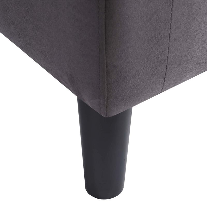 Take-a-Seat Churchill Accent Chair with Ottoman in Gray Microfiber Fabric