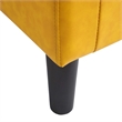 Take-a-Seat Churchill Accent Chair with Ottoman in Yellow Faux Leather Fabric