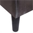 Take-a-Seat Churchill Accent Chair with Ottoman in Espresso Faux Leather Fabric