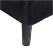 Take-a-Seat Churchill Accent Chair with Ottoman in Black Faux Leather Fabric