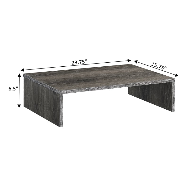 Convenience Concepts Designs2Go Small TV/Monitor Riser in Gray Wood Finish