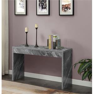 Convenience Concepts Northfield Hall Console Table/Desk in Gray Faux Marble Wood