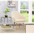 Take-a-Seat Charlotte Sherpa Accent Chair in Cream Sherpa Fabric