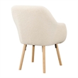 Take-a-Seat Charlotte Sherpa Accent Chair in Cream Sherpa Fabric