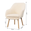 Take-a-Seat Charlotte Sherpa Accent Chair in Cream Sherpa Fabric