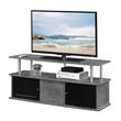Designs2Go TV Stand with Three Storage Cabinets and Shelf in Gray Wood Finish