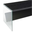 Convenience Concepts SoHo Coffee Table with Shelf in Black Wood Finish
