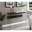 Convenience Concepts SoHo Console Table/Desk in Black Wood Finish