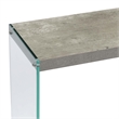 Convenience Concepts SoHo V Console Table with Shelf in Light Gray Wood Finish