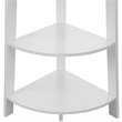 Convenience Concepts Newport 5-Tier Wide Corner Bookcase in White Wood