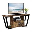 Graystone 60-inch One-Drawer TV Stand with Shelves in Nutmeg Wood Finish