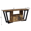 Graystone 60-inch One-Drawer TV Stand with Shelves in Nutmeg Wood Finish