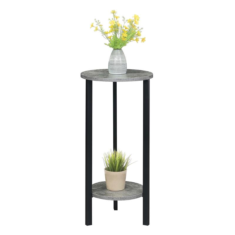 Convenience Concepts Graystone 31-inch Two-Tier Plant Stand in Gray Wood Finish