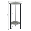 Convenience Concepts Graystone 31-inch Two-Tier Plant Stand in Gray Wood Finish