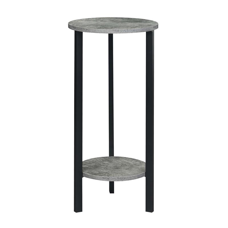 Convenience Concepts Graystone 31-inch Two-Tier Plant Stand in Gray Wood Finish