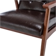 Convenience Concepts Take-a-Seat Natalie Accent Chair in Espresso Faux Leather