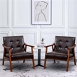 Convenience Concepts Take-a-Seat Natalie Accent Chair in Espresso Faux Leather