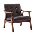 Convenience Concepts Take-a-Seat Natalie Accent Chair in Espresso Faux Leather