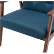 Convenience Concepts Take-a-Seat Natalie Accent Chair in Blue Faux Linen Fabric