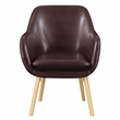 Take-a-Seat Charlotte Accent Chair in Espresso Faux Leather Finish