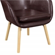 Take-a-Seat Charlotte Accent Chair in Espresso Faux Leather Finish