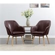 Take-a-Seat Charlotte Accent Chair in Espresso Faux Leather Finish