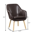 Take-a-Seat Charlotte Accent Chair in Espresso Faux Leather Finish