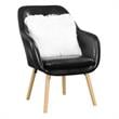 Take-a-Seat Charlotte Accent Chair in Black Faux Leather Finish